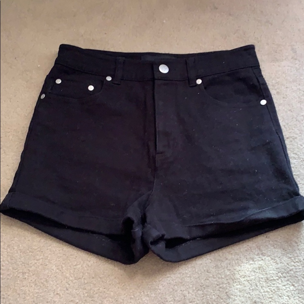 High waisted denim shorts